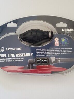 Attwood Fuel Line Assembly Pump Bulb - Black/Red 6'x3/8"